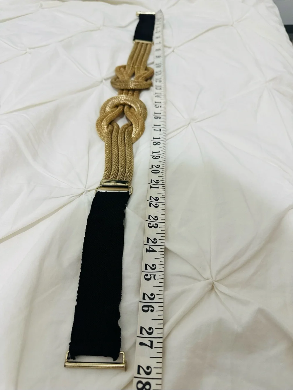 Gold Knot Braided Elastic Waist Belt - Women Accessories